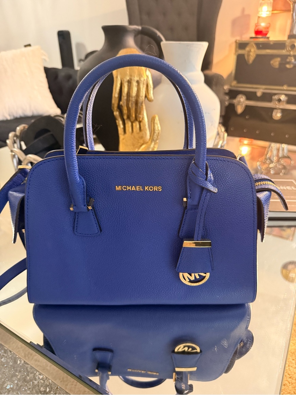 Michael Kors Harper Leather Satchel Bag